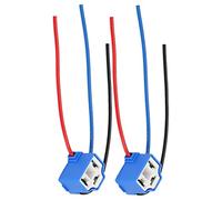 Generic Ensemble de 2 Connecteurs Filaires de Phare à Douille Femelle en Céramique, Fil de Cuivre de 1 mm², pour Modèle D'ampoule H4 HB2 9003, 12-24 V, adapté à la Modification des Phares