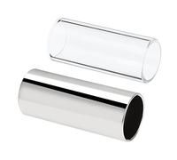 Generic Ensemble de 2 Glissières en Verre en Acier Inoxydable de qualité Supérieure, Surface élégante, Accessoire de Guitare adapté à la Plupart des Gens, 2.5cm