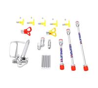 Generic Ensemble de 23 Embouts de Pistolet Pulvérisateur de Peinture sans Air et Rallonges, 3600 PSI, 3 Tiges d'extension 20 30 38 Cm, 5 Embouts Réversibles, pour Peinture Murale au Plafond