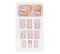 Generic Ensemble de 24 Bouts D'ongles à Pression à Couverture Complète à la Mode pour les Mariages et les Occasions Spéciales - Facile à Installer et à Appliquer (P136)