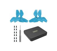 Generic Ensemble de 4 Lames pour Drone RC, Boîte de Rangement pour Hélices Neo, Bleu