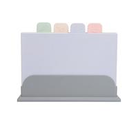 Generic Ensemble de 4 Planches à Découper à Code Couleur avec Support pour une Préparation et un Stockage Faciles des Aliments, Tapis de Planche à Découper de Cuisine en Plastique Double Face