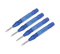 Generic Ensemble de 4 Poinçons Centraux Automatiques 5" en Acier Rapide 62 64 Hrc avec Poignée Moletée pour le Travail des Métaux, l'installation de Meubles, l'entretien de la Machine (BLUE)