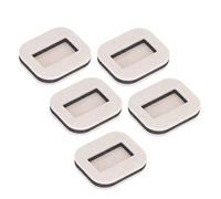 Generic Ensemble de 5 roulettes en Feutre, Coussin de Fixation à Rouleau Concave Rectangulaire pour Sols en Bois Dur, Chaise de Bureau 3.1 "x 2.8" (Couleur de Haricot)