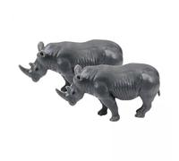 Generic Ensemble de 6 Figurines Animaux Sauvages pour Enfants, Accessoires de Récit, Jouet Rhinocéros