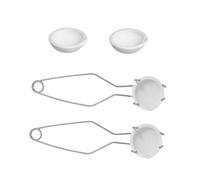 Generic Ensemble de 6 Petits Creusets En Céramique pour La Fusion, 2 Pinces avec Poignée 2A, Cuivre et Laiton, 4 Accessoires pour Creusets En Céramique.