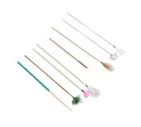 Generic Ensemble de 7 Plumes D'oie pour L'élimination et le Massage Professionnels du Cérumen, Idéal pour Apaiser les Nerfs Auriculaires, Tapis en Bambou