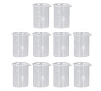 Generic Ensemble de Béchers en Verre Borosilicate, Tasses à Mesurer Durables avec échelle pour Utilisation en Laboratoire et en Cuisine, capacité de 25mL, 10 Pièces