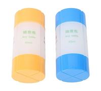 Generic Ensemble de Bouteilles de Voyage 4 en 1, Distributeur de Produits de Toilette Compact Rechargeable pour Voyage, 60 Ml Chacun, Plastique, Bleu et Orange, Idéal pour les Cosmétiques et les