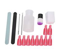 Generic Ensemble de Brosses à Poussière pour Nail Art, pour Enlever le Gel, Comprend 10 Clips de Trempage, Idéal pour les Ongles des Mains et des Pieds