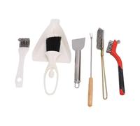 Generic Ensemble de Brosses pour Cage pour Animaux de Compagnie, Outils de Nettoyage Fiables en Bois et en Plastique pour Cages à Oiseaux et Petits Animaux, 7 Pièces