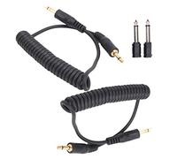 Generic Ensemble de Câbles de Connexion de Synchronisation D'appareil Photo Numérique de Haute qualité, 2 Câbles Mâles de 3,5 Mm à 6,35 Mm Mâles pour la Synchronisation du Flash, Pratiques pour Les