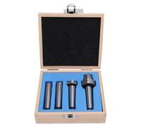 Generic Ensemble de Centres D'entraînement de Tour à Bois MT2, Robuste pour le Travail du Bois et des Métaux, 4 Outils en Acier avec Boîte de Rangement