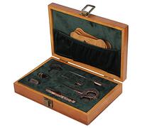 Generic Ensemble de Ciseaux à Broder Rétro Kit de Couture en Acier Inoxydable Durable pour les Amateurs D'artisanat 1 Ensemble en Bois Massif et Acier Inoxydable Taille: 5,6 X 8,4" (Bronze)
