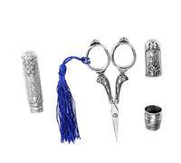 Generic Ensemble de Ciseaux Vintage en Acier Inoxydable, Outil de Coupe de qualité Supérieure pour les Travaux Manuels de Couture, Idéal pour le Tissu et le Papier, 2 Unités