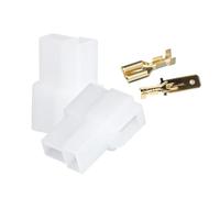Generic Ensemble de Connecteurs D'autoradio de Type T à 2 Broches avec Insert en Cuivre Pur pour Accessoire de Talkie-walkie, ABS + Cuivre, 5 Connecteurs Mâles, 5 Femelles, 20 Feuilles de