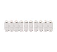 Generic Ensemble de Connecteurs Réducteurs Droits, Raccords de Tubes Réducteurs de Tuyaux D'air Efficaces pour L'industrie Textile et les Applications Médicales 10 Pièces (PG8-6)