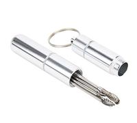 Generic Ensemble de Cure-oreilles Portables en Acier Inoxydable, pour Suspendre un Porte-clés, Outil de Curette Dissolvant de Cérumen pour un Nettoyage en Douceur, 6 Pièces Argentées