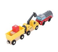 Generic Ensemble de de Marchandises Jouet Magnétique électrique Réaliste pour Enfants, Ensemble de de à Haute Simulation pour Un Jeu Imaginatif, ABS + Bois de Hêtre, Bloc de Construction 3 Trains 3