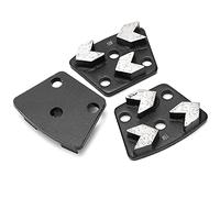 Generic Ensemble de Disques de Meulage de Béton à Faible Bruit, Broyeur de Diamant Trapézoïdal 3 Pièces 16# Noir pour une Expérience de Meulage en Douceur