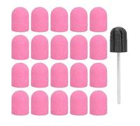 Generic Ensemble de Forets à Bande de Ponçage des Ongles, Capuchon de Polissage Efficace pour Manucure pour les Travailleurs des Salons de Manucure, Papier de Verre Fin, 10 X 15 Mm (PINK)