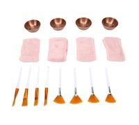 Generic Ensemble de Fournitures pour le Visage Esthéticienne, Kit Complet de Mélange de 16 Pièces pour les Soins de la Peau et la beauté, Comprenant des Brosses en éventail et des Bandeaux pour (Or