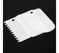 Generic Ensemble de Grattoirs à Pâte en Plastique, Spatules à Crème Durables pour la Décoration de Gâteaux de Pâtisserie, 3 Pièces pour les Amateurs de Pâtisserie en Cuisine