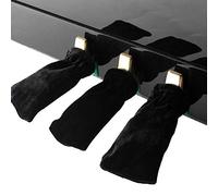 Generic Ensemble de Housses de Pédales de Piano, 3 Pièces, Bande élastique Lisse, étui de Protection pour Piano à Queue Droit, Différentes Couleurs, Petite Taille (BLACK)