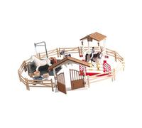 Generic Ensemble de jeu cheval Stable, Club de chevaux avec, jouet de simulation pour bébés garçons et filles, cadeaux pour enfants, fournitures de