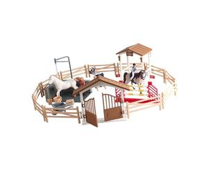Generic Ensemble de jeu cheval Stable, Club de chevaux avec, jouet de simulation pour bébés garçons et filles, cadeaux pour enfants, fournitures de