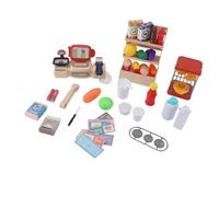 Generic Ensemble de Jeu de Caisse Enregistreuse pour Enfants avec Effets Sonores, Idéal pour Les Jeux de Rôle et L'éducation, Ensemble de Jouets de Caisse Enregistreuse 42 Pièces pour Garçons et