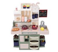 Generic Ensemble de Jeu de Cuisine pour Enfants Réaliste avec Lumière et Son pour Cuisiner en S'amusant et en Développant Les Compétences des Tout-Petits, Vert