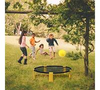 Generic Ensemble de Jeu Roundnet, 4 Balles avec Stabilisateurs Antidérapants Améliorés et Sac de Transport pour L'extérieur, la Plage, Le Jardin, la Pelouse, Les Adultes (comme indiqué)
