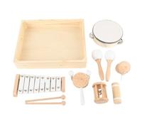 Generic Ensemble de Jouets à Percussion Musicale en Bois pour Le Développement de la créativité des Enfants, variété D'instruments 9 Pièces pour Un Apprentissage Ludique, adapté à L'apprentissage de