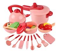 Generic Ensemble de Jouets de Cuisine pour Enfants, Casseroles et Poêles éducatives, Accessoires pour Jeux de Cuisine pour Enfants, 16 Pièces, Ensemble de Jouets de Colorés pour pour Un Temps de Jeu