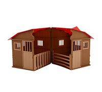 Generic Ensemble de Jouets de Ferme éducatifs de Modèle de Mini Ferme de Simulation avec Matière Plastique de sécurité, adapté aux Enfants, la Porte Peut être Ouverte, pour Cadeau de Noël ou de