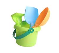 Generic Ensemble de Jouets de Plage avec Seaux et Pelles pour Activités D'été, Vert