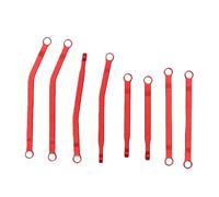 Generic Ensemble de Liaison de Voiture RC, Conception Réaliste, Tige de Liaison en Alliage D'aluminium, Kit Complet pour Chenilles SCX30 RC (Rouge)
