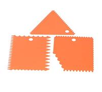 Generic Ensemble de Lisseurs à Gâteaux Durables, Facile à Nettoyer, Crème, Pelle, Pâte au Chocolat, Pain, Glaçage à Pizza, 3 Pièces, Grattoir à Crème pour Accessoires de Cuisson (ORANGE)