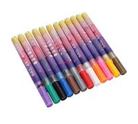 Generic Ensemble de Marqueurs Précis pour Nail Art, pour des Designs D'ongles Créatifs et Complexes avec 12 Couleurs pour Débutants (12PCS)