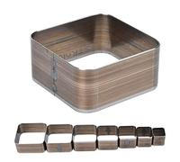 Generic Ensemble de Matrices de Poinçonnage en Cuir de Rangement Pratique, Modèle de Matrice de Couteau en Acier à Grande Vitesse, 7 Pièces Machine de Découpe Carrée D'artisanat en Cuir de 20 à 50