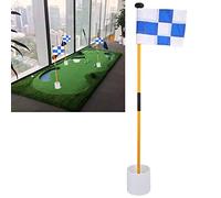 Generic Ensemble de Mâts de Drapeau Amovibles de Accessoire D'entraînement de Robuste pour la Pratique Intérieure et Extérieure en Aluminium en Fibre de Verre 2 Mâts avec Trou en Plastique