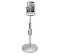 Generic Ensemble de Microphones de Style Rétro Vintage, Léger et Durable, Accessoire de Micro à L'ancienne pour Accessoires de Studio de Photographie, Matière Plastique, Base de 4,5 Pouces, Hauteur