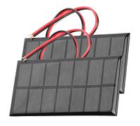 Generic Ensemble de Mini Modules de Panneaux Solaires de Haute qualité, 2 Panneaux Solaires en Polysilicium pour la Recherche Expérimentale sur L'énergie Solaire, Câble de 30 Cm Inclus