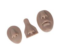 Generic Ensemble de Modèles de Nez en Silicone Souple, Nez D'entraînement 3D Flexible pour le Perçage et les Procédures Cosmétiques, 3 Pièces (Peau foncée)