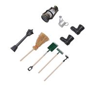 Generic Ensemble de Modèles de Pelle Zen pour Maison de Poupée, Râteau de Jardin, Petits Outils de Ferme Miniatures Exquis, Idéal pour la Maison de Poupée et la Décoration de Modèles