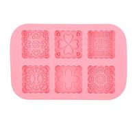 Generic Ensemble de Moules à Gâteau de Lune en Silicone de qualité Alimentaire avec de Beaux Motifs pour la Fabrication de Gâteaux, de Crème Glacée et de Savon, Rose, 6 Emplacements
