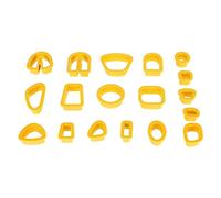 Generic Ensemble de Moules de Coupe-Boucles d'oreilles en Argile pour Bricolage, Boucles d'oreilles en Carte Ensemble de Coupeurs 'Argile Polymère (YELLOW)