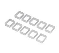Generic Ensemble de Moules de Cuisson en Aluminium, 10 Pièces, Emporte-pièces et Biscuits Durables pour Desserts et Pâtisseries DIY (petit rectangle)