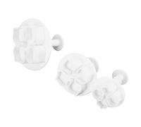 Generic Ensemble de Moules de Décoration de Gâteaux à Motif D'hortensia, Outil de Cuisson en Plastique pour la Décoration de Pâtisserie, 3 Pièces